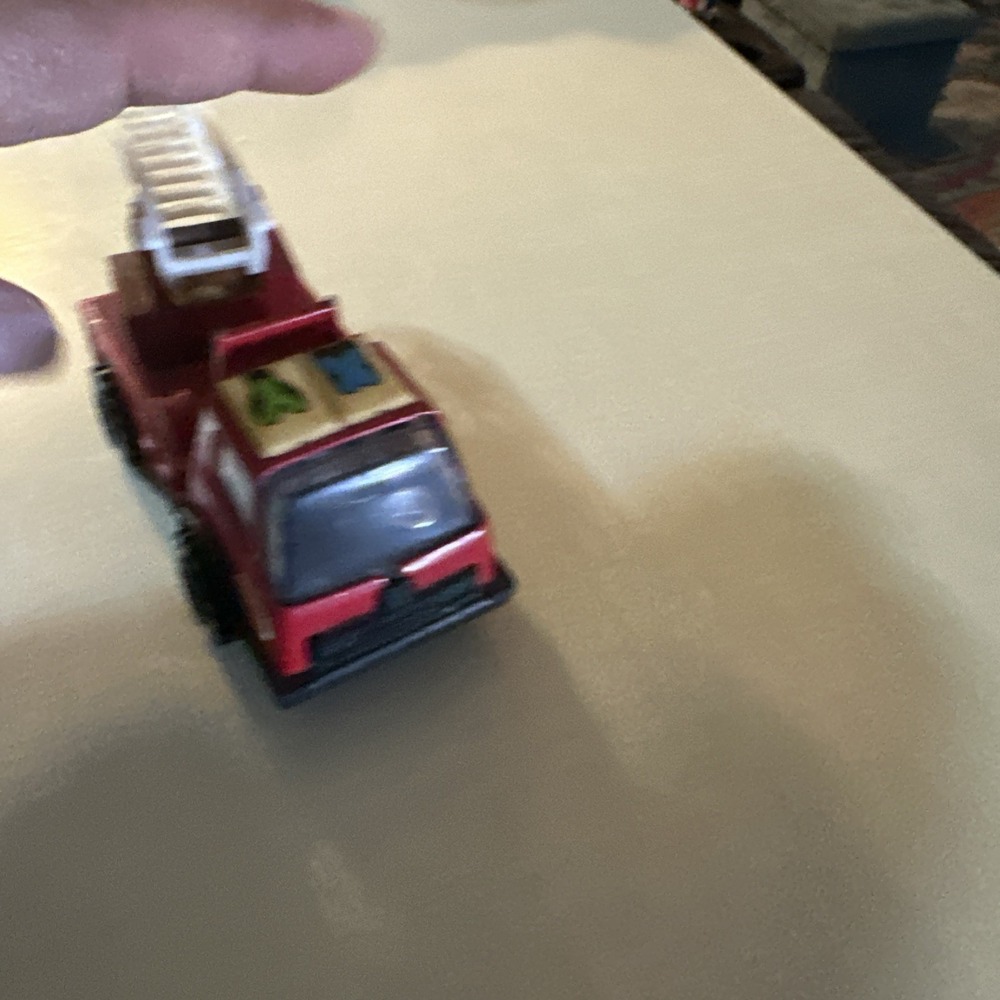 Tonka Fire Truck Ladder VTG Small Red White Ladder Japan Diecast Toy 1980s